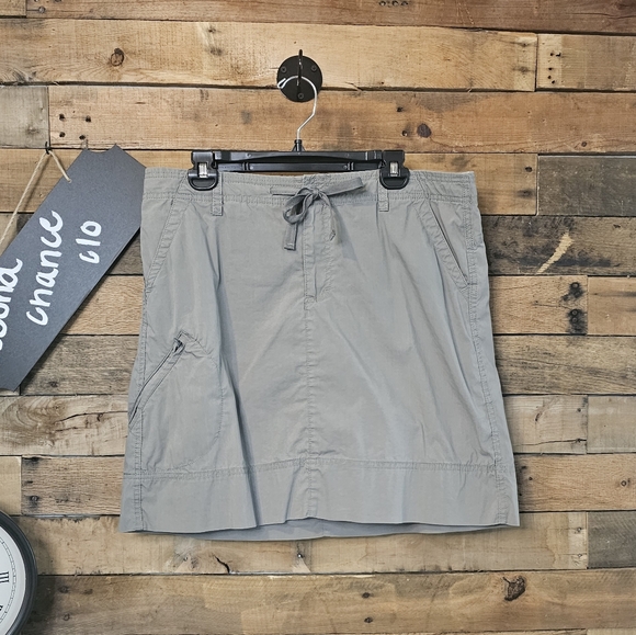 Eddie Bauer Dresses & Skirts - Eddie Bauer Women’s Gray Midi Skirt Drawstring Waistline Size 14